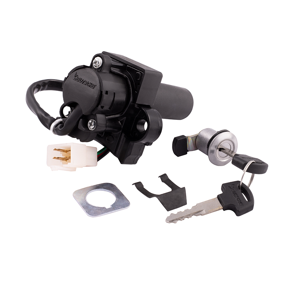 Deutsche Ignition Lock Kit for Hero Splendor+ (Set of 2) Kit Consisting of Ignition Cum Steering Lock & Petrol Tank Lock