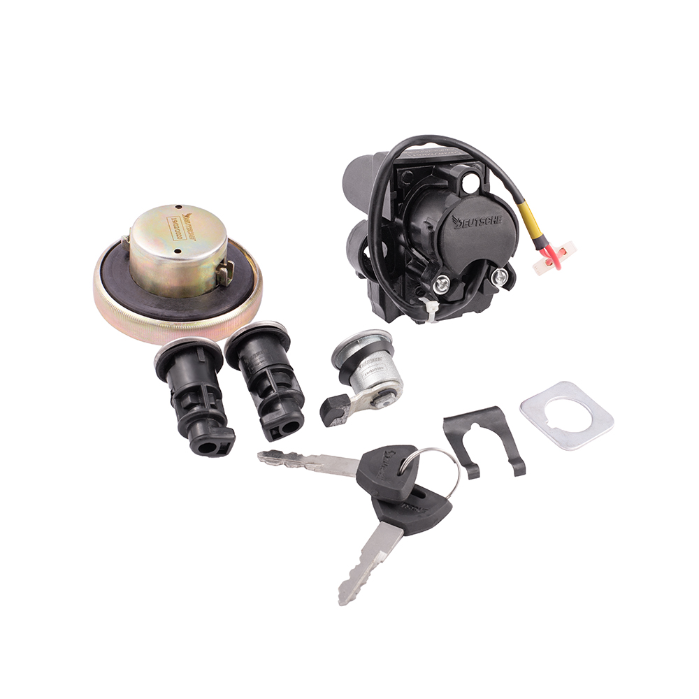 Deutsche Ignition Lock Kit for Hero Splendor Pro (Set of 5) Consisting of Ignition Cum Steering Lock