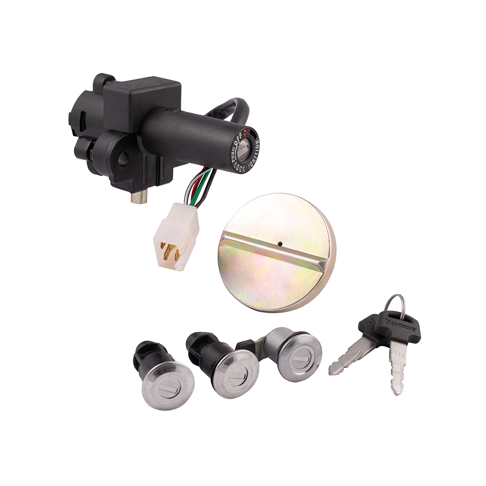 Deutsche Ignition Lock Kit for Hero Splendor+ (Set of 5) Consisting of Ignition Cum Steering Lock